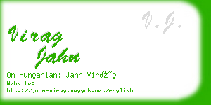 virag jahn business card